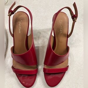 Calvin Klein Red 3 Inch Heels